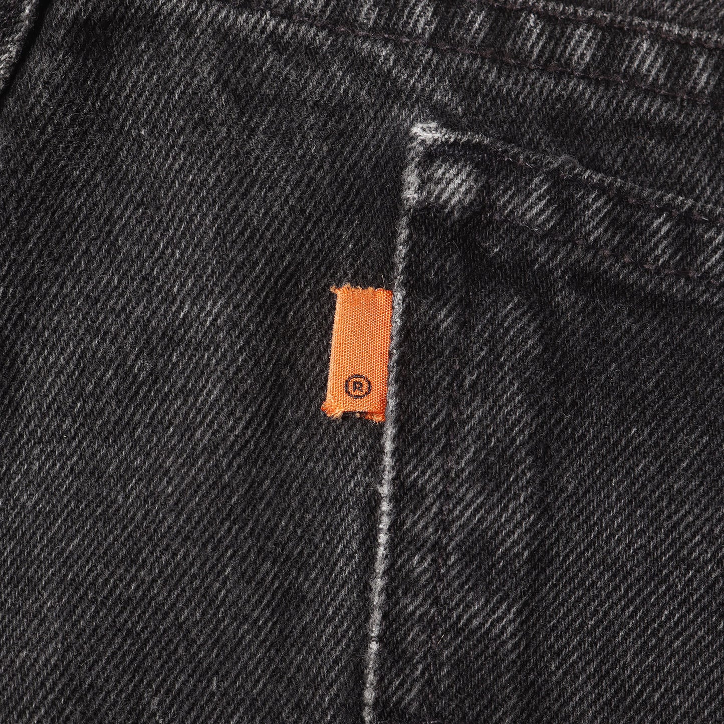 90s 560 後染めブラック ルーズ テーパード デニムパンツ(42560-4159)