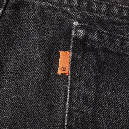 90s 560 後染めブラック ルーズ テーパード デニムパンツ(42560-4159)