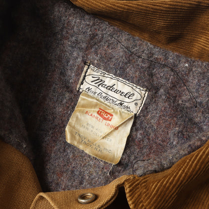 [雰囲気抜群] 60s Madewell ブランケット付き ブラウンダック カバーオール USA製