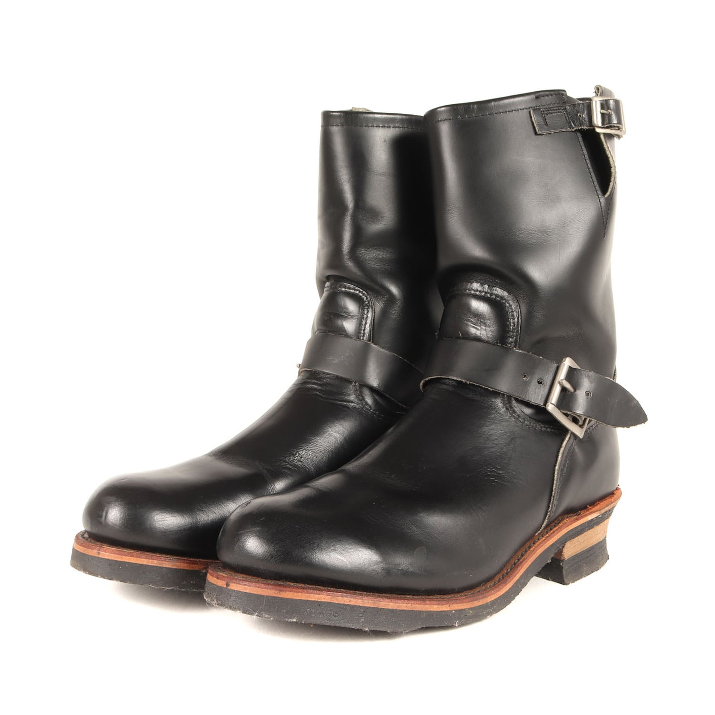 [極美品 2268 PT83] 90s プリント羽タグ 茶芯 エンジニア ブーツ / 1991年製 Engineer Boots