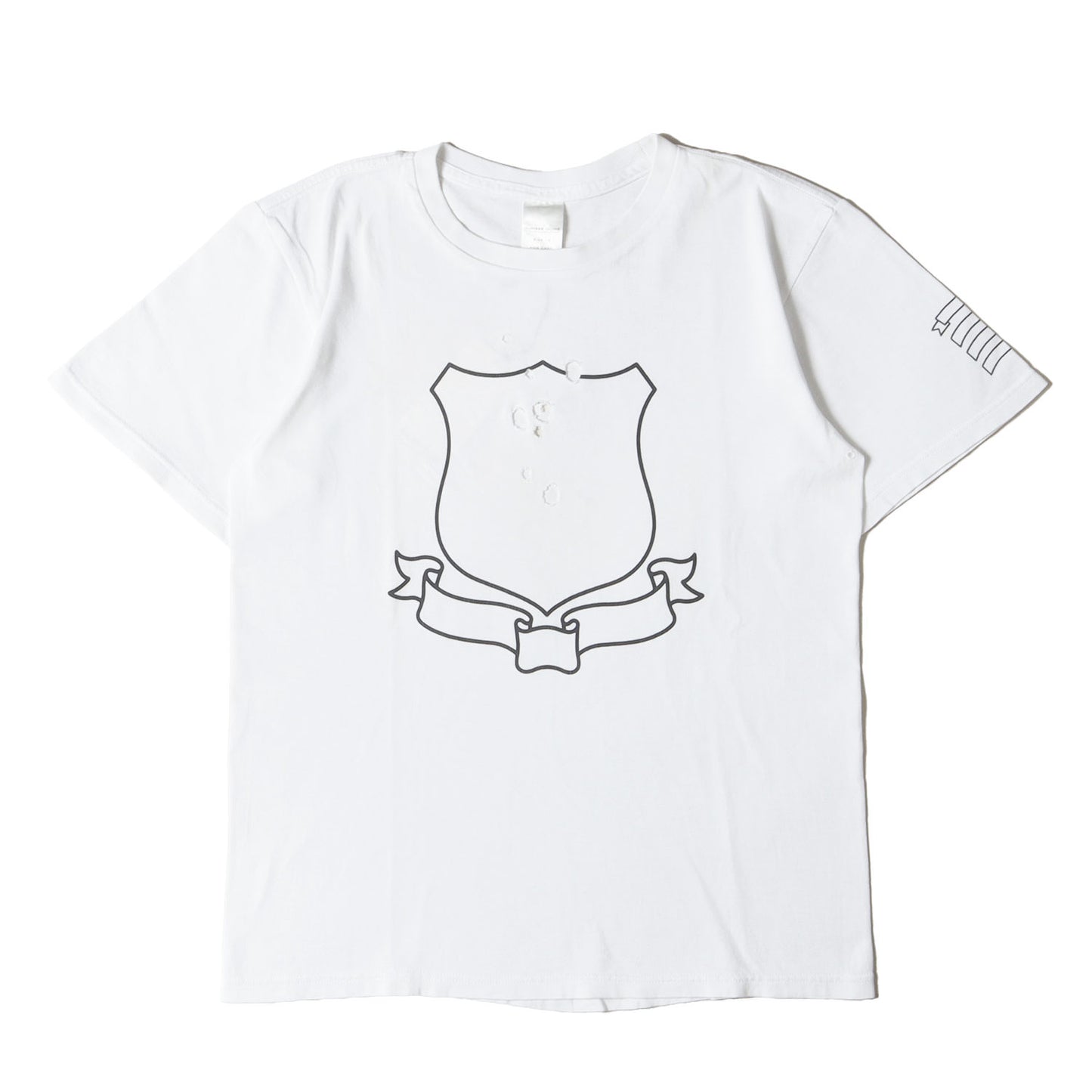 01AW スタンダード期 穴開き加工 エンブレム Tシャツ