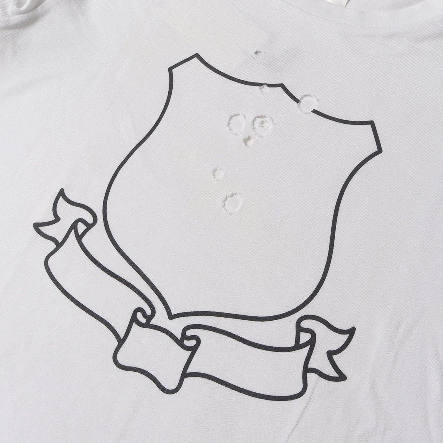 01AW スタンダード期 穴開き加工 エンブレム Tシャツ