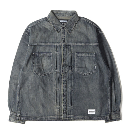 24AW ヴィンテージ加工 2ndタイプ デニムシャツ(WASHED DENIM SHIRT LS)