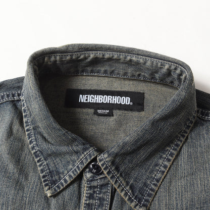 24AW ヴィンテージ加工 2ndタイプ デニムシャツ(WASHED DENIM SHIRT LS)