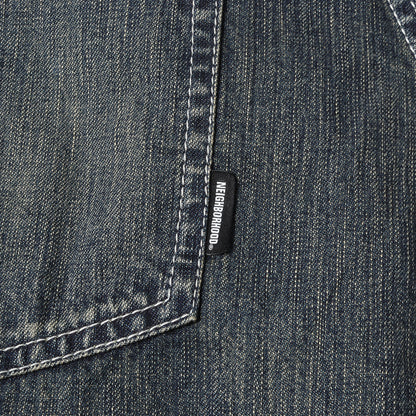 24AW ヴィンテージ加工 2ndタイプ デニムシャツ(WASHED DENIM SHIRT LS)