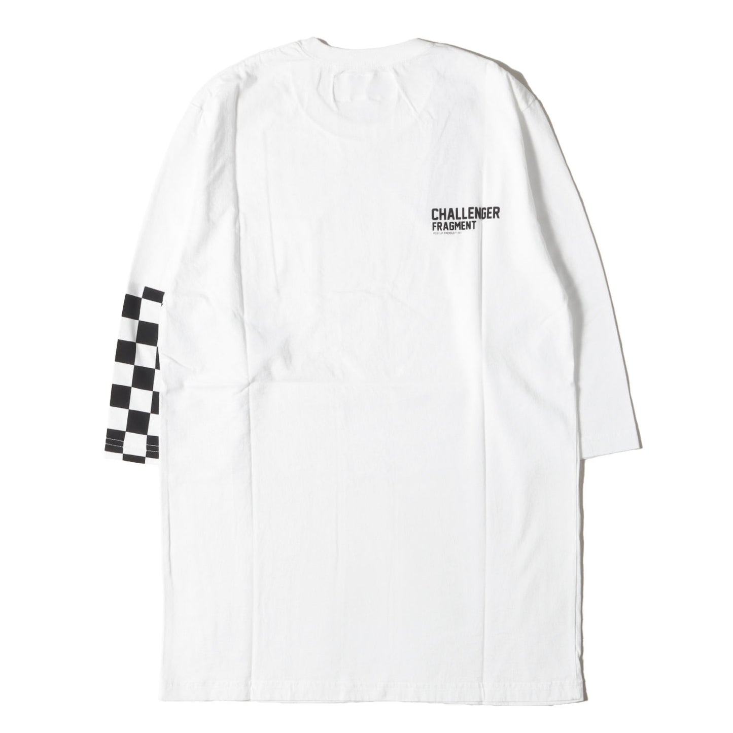 ×fragment design 袖チェッカーフラッグ 7分袖 Tシャツ
