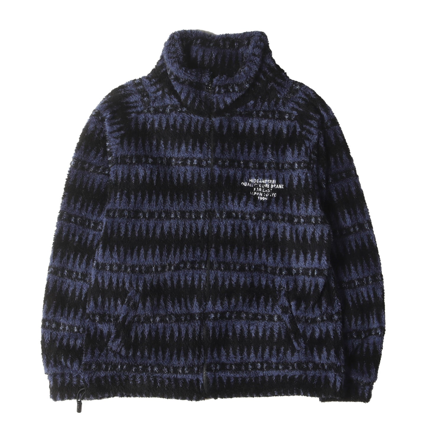 22AW 総柄デザイン フリースボア ジャケット(Boa Zip Jacket)