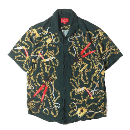 20AW チェーン柄 オープンカラー レーヨン 半袖シャツ(Chains Rayon S/S Shirt)