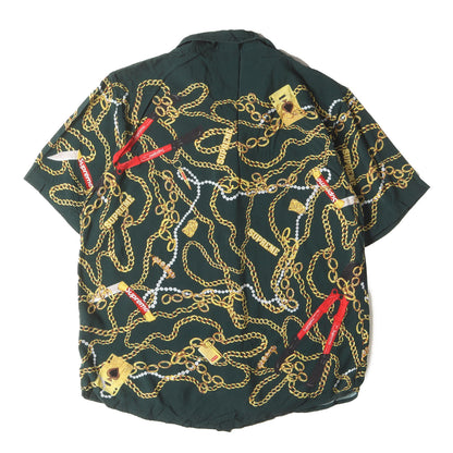 20AW チェーン柄 オープンカラー レーヨン 半袖シャツ(Chains Rayon S/S Shirt)