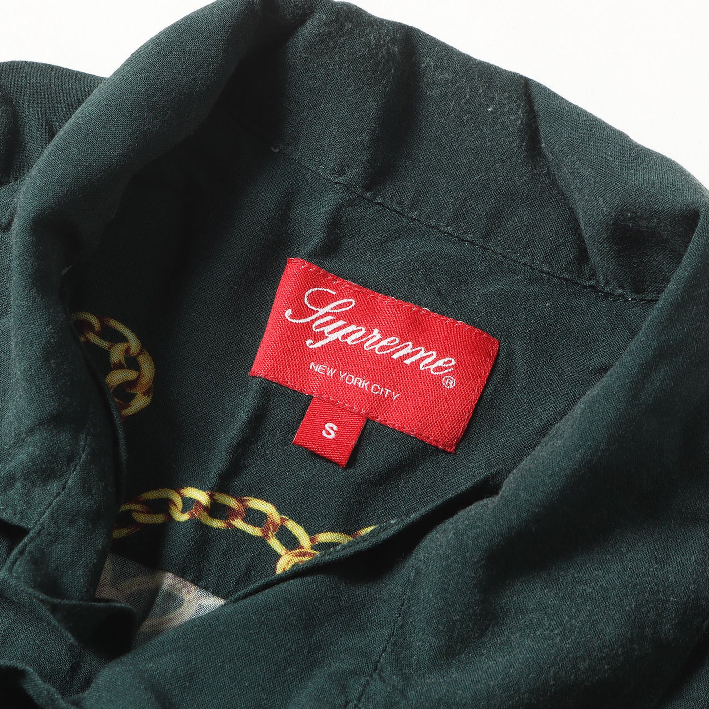 20AW チェーン柄 オープンカラー レーヨン 半袖シャツ(Chains Rayon S/S Shirt)