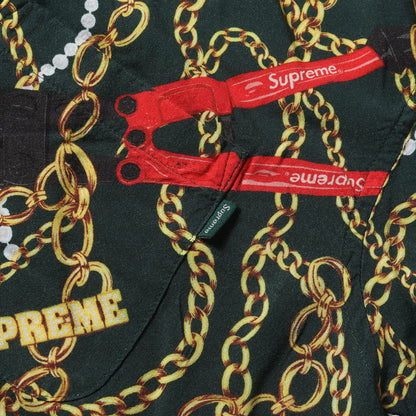 20AW チェーン柄 オープンカラー レーヨン 半袖シャツ(Chains Rayon S/S Shirt)
