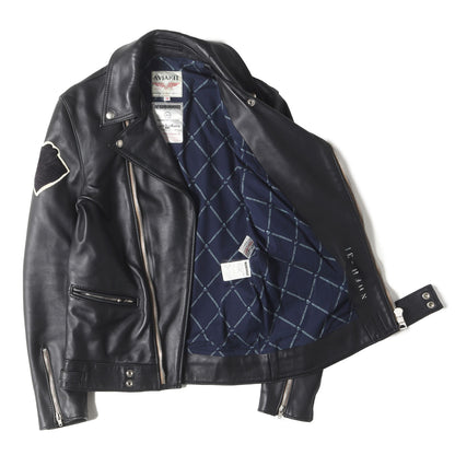 初売り限定 ×Lewis Leathers ×fragment design サイクロン レザー ダブル ライダースジャケット(NHFR.CYCLONE RIGID LL-JKT)