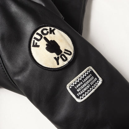 初売り限定 ×Lewis Leathers ×fragment design サイクロン レザー ダブル ライダースジャケット(NHFR.CYCLONE RIGID LL-JKT)