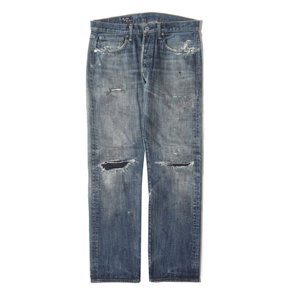 ×Levi's あともす&みいね 501 ダメージリペア加工 デニムパンツ