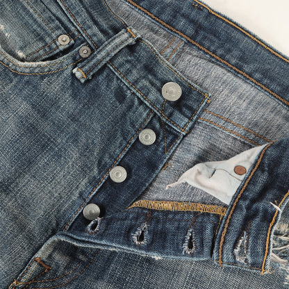 ×Levi's あともす&みいね 501 ダメージリペア加工 デニムパンツ