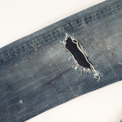 ×Levi's あともす&みいね 501 ダメージリペア加工 デニムパンツ