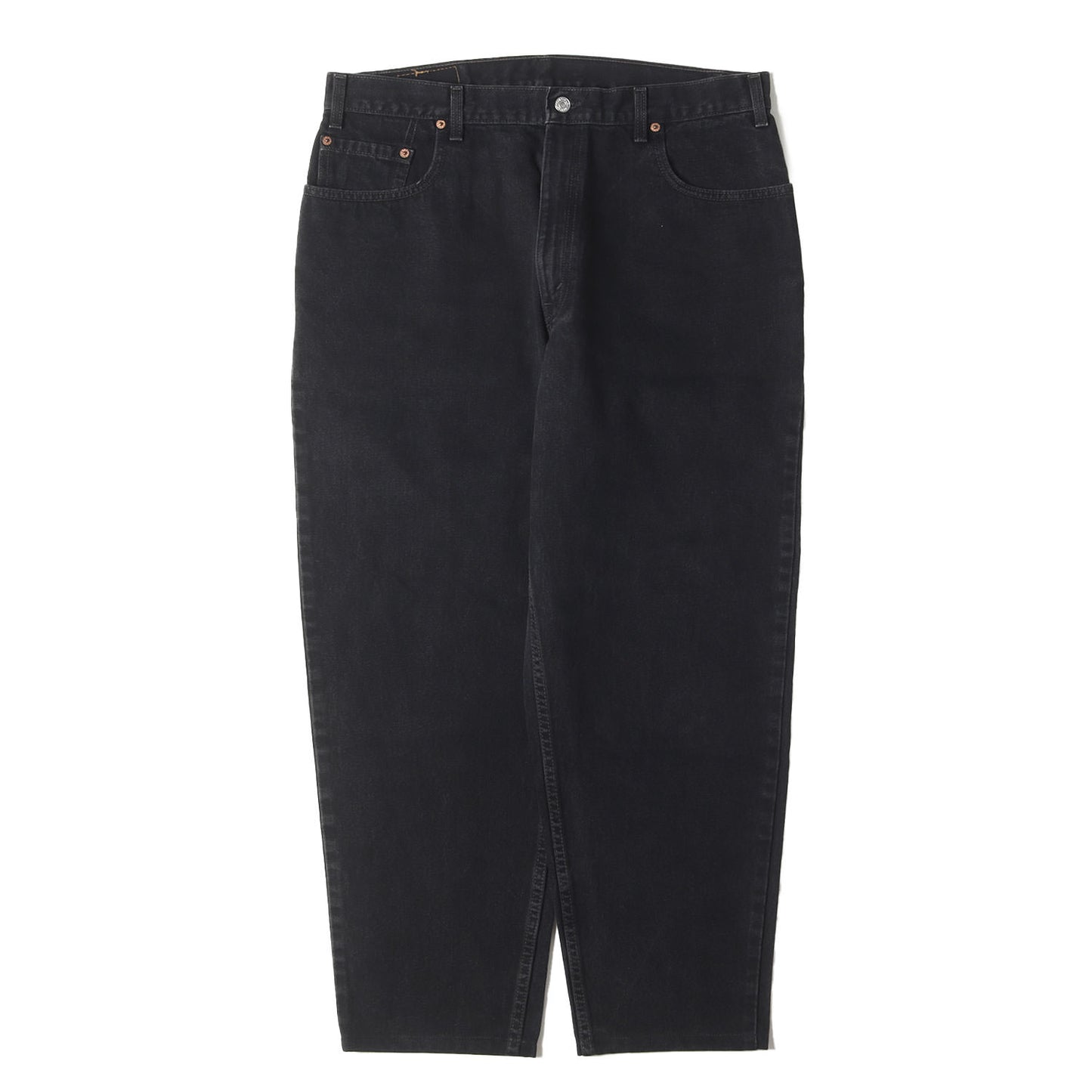 90s 560 後染めブラック ルーズ テーパード デニムパンツ(560-0260 / USA製)