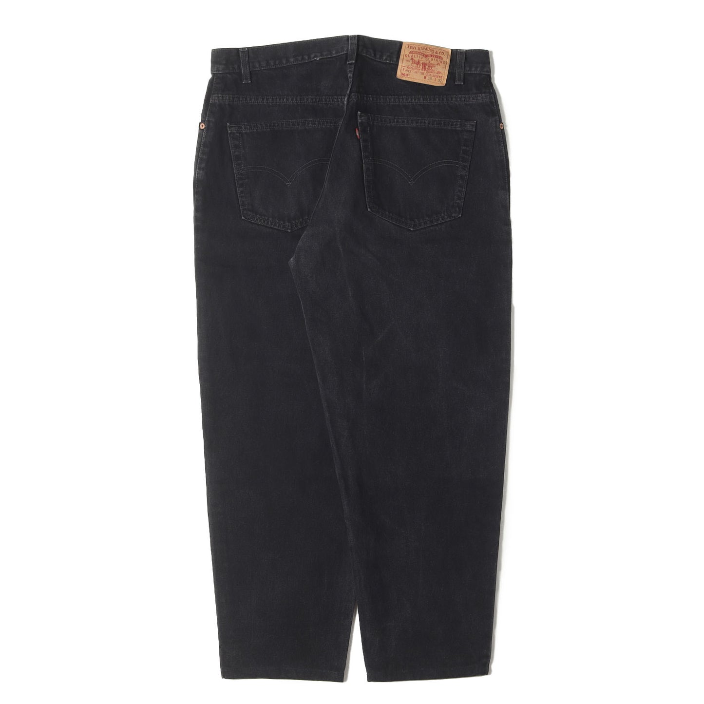 90s 560 後染めブラック ルーズ テーパード デニムパンツ(560-0260 / USA製)