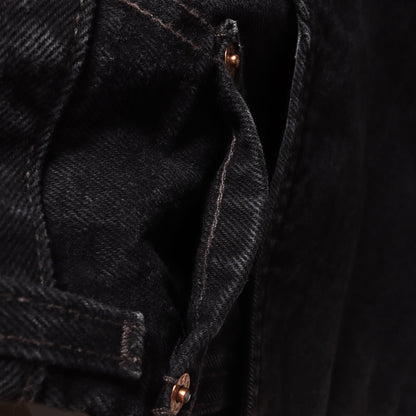 90s 560 後染めブラック ルーズ テーパード デニムパンツ(560-0260 / USA製)