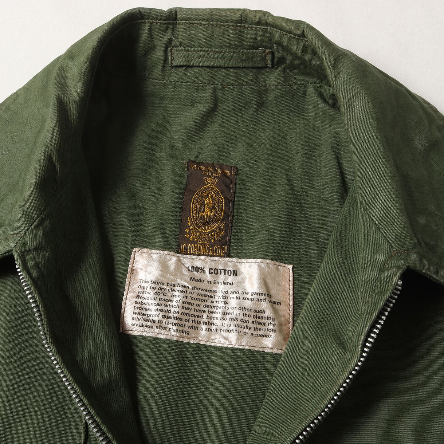 [希少 J.C.CORDINGS別注] 60s チンスト付き シューター × ウォーカー コットン フルジップ ジャケット 英国製