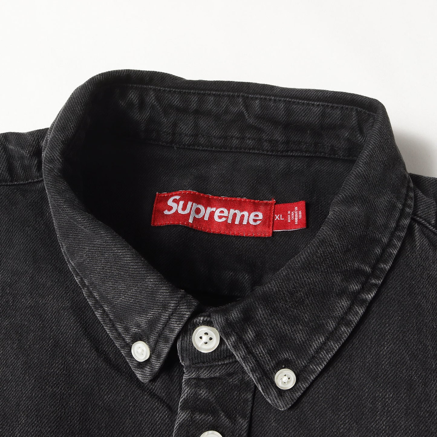 25SS スモールBOXロゴ デニム ボタンダウンシャツ(Small Box Denim Shirt)