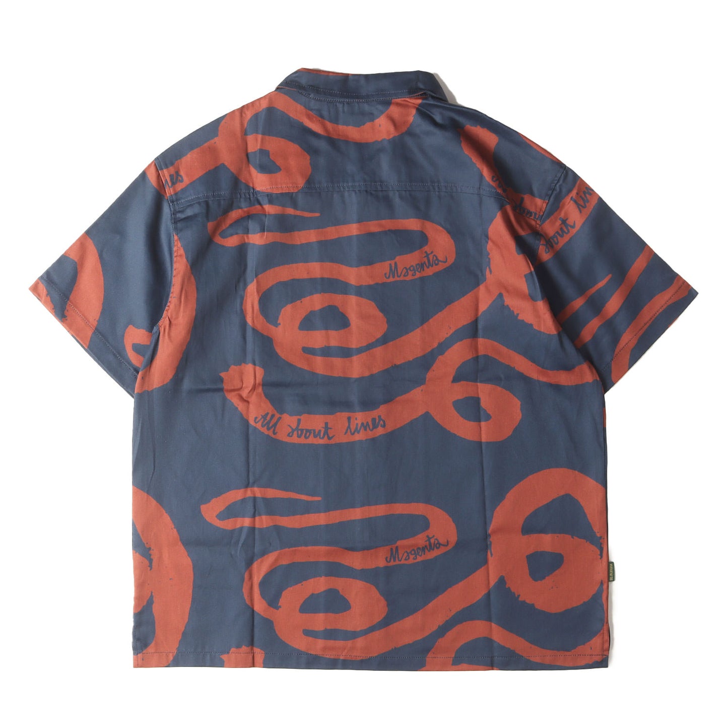24SS 総柄グラフィック オープンカラー 半袖シャツ(LINES SHIRT)