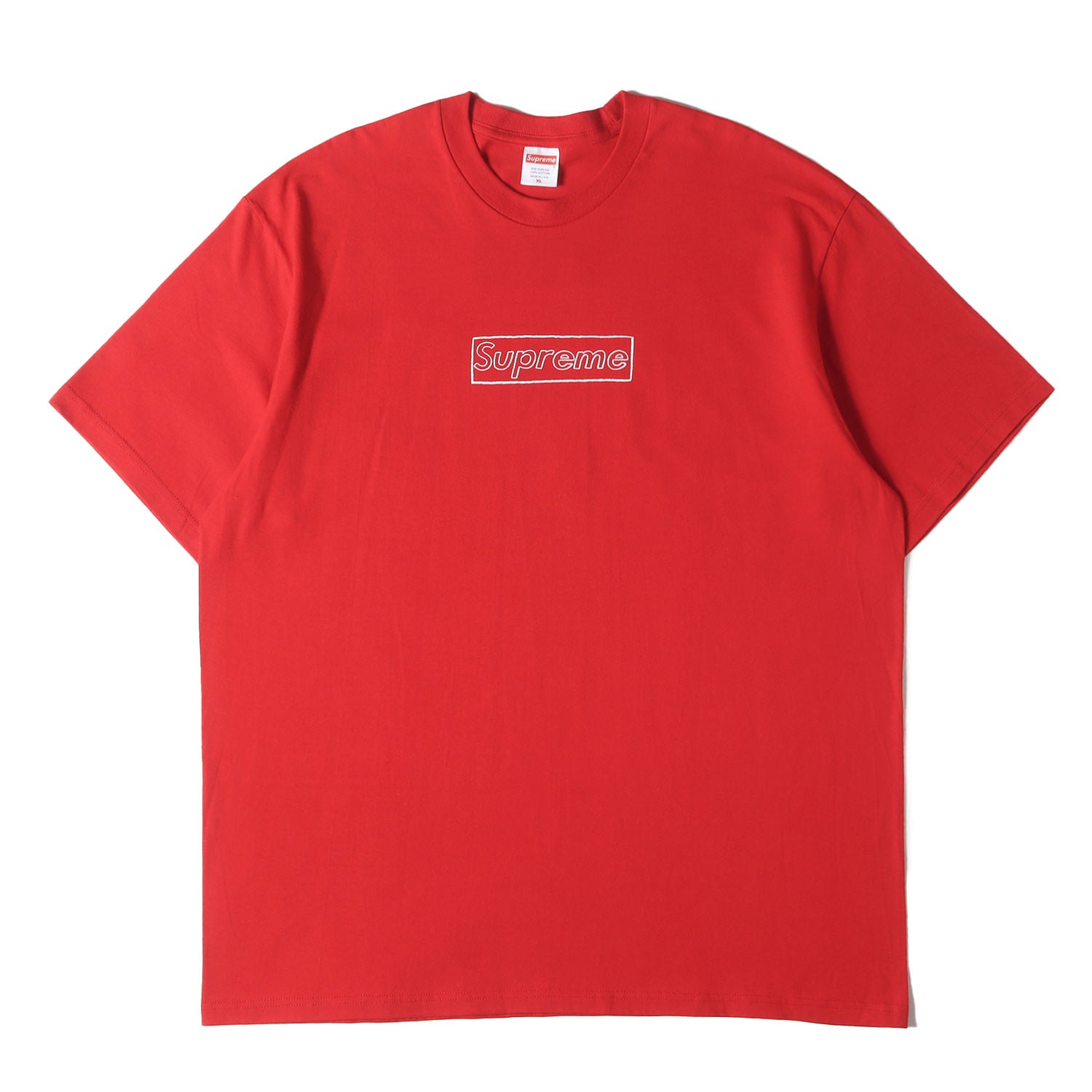 Supreme (シュプリーム) 21SS ×KAWS チョークBOXロゴ Tシャツ(Chalk 