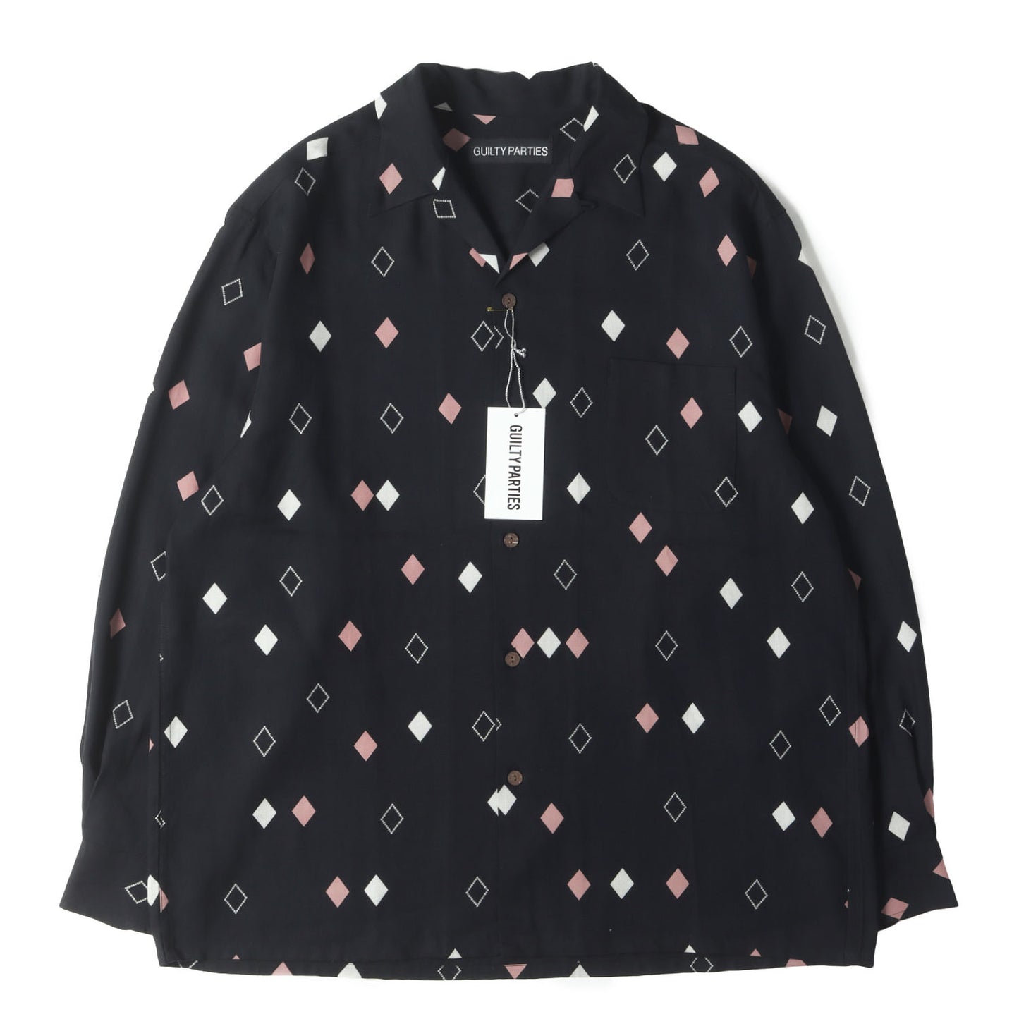 24AW ダイヤモンド柄 オープンカラーシャツ(DIAMOND HAWAIIAN SHIRT)