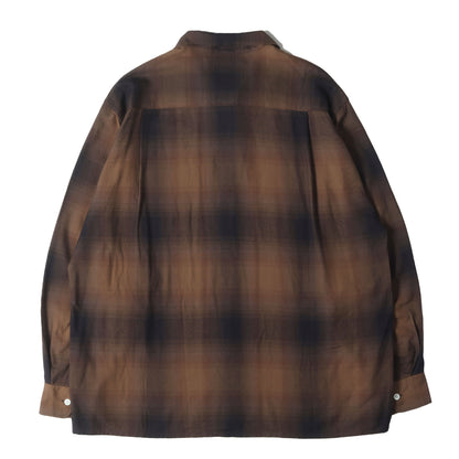 23AW オンブレチェック オープンカラー レーヨン シャツ(OMBRE CHECK OPEN COLLAR SHIRT)