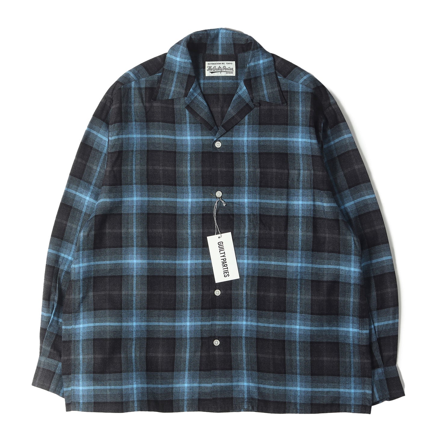 24AW オンブレチェック オープンカラー レーヨン シャツ(OMBRE CHECK OPEN COLLAR SHIRT)