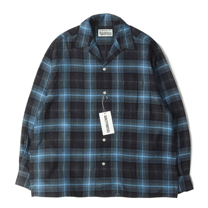 24AW オンブレチェック オープンカラー レーヨン シャツ(OMBRE CHECK OPEN COLLAR SHIRT)