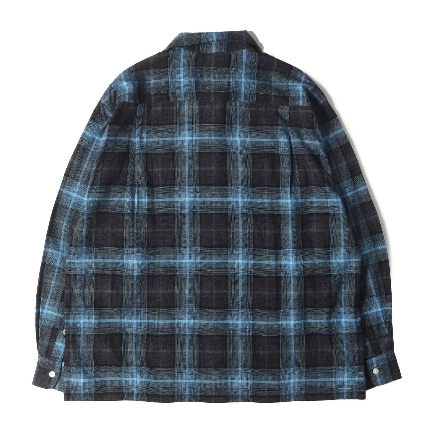 24AW オンブレチェック オープンカラー レーヨン シャツ(OMBRE CHECK OPEN COLLAR SHIRT)