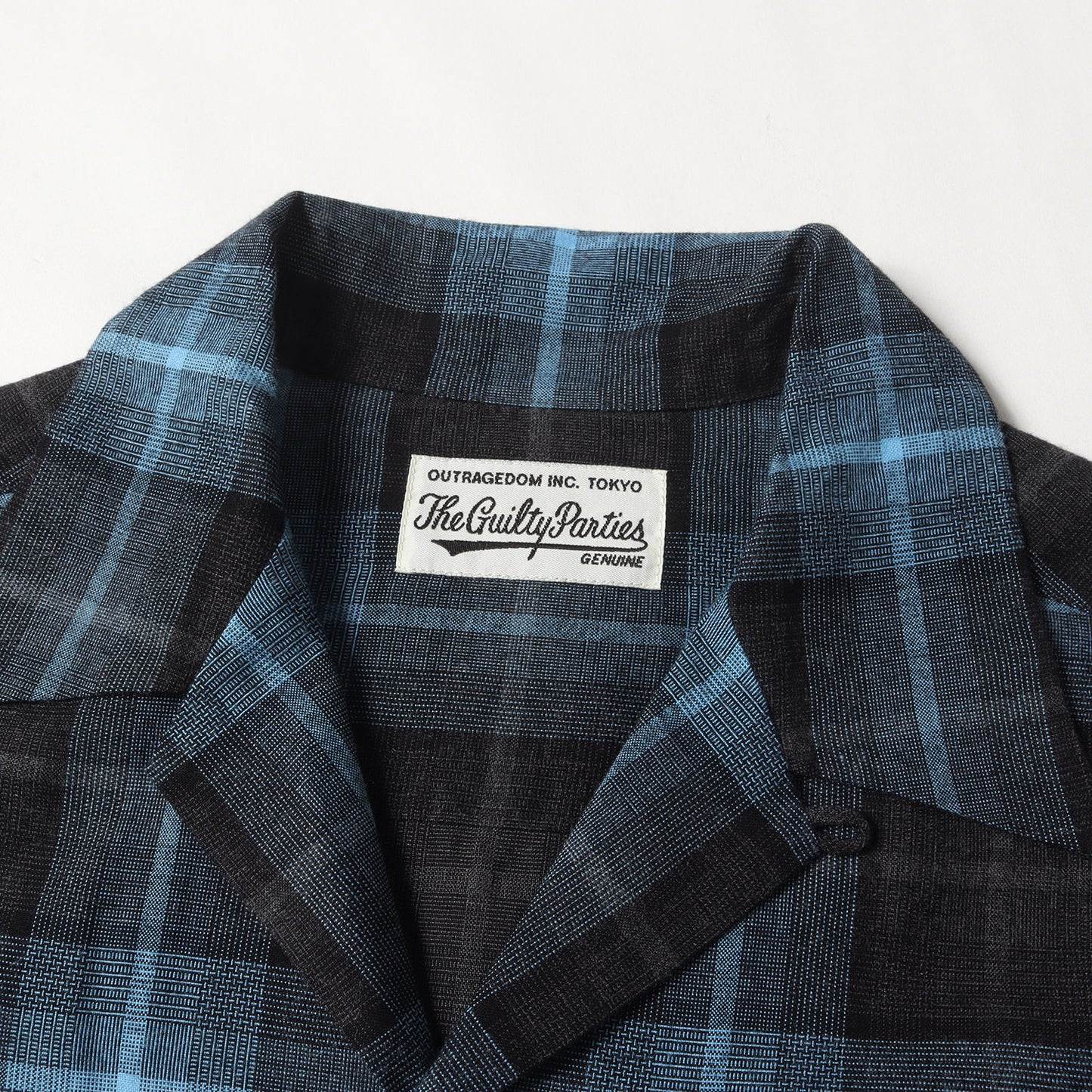 24AW オンブレチェック オープンカラー レーヨン シャツ(OMBRE CHECK OPEN COLLAR SHIRT)