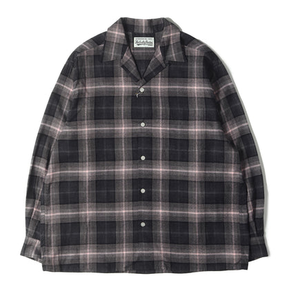 24AW オンブレチェック オープンカラー レーヨン シャツ(OMBRE CHECK OPEN COLLAR SHIRT)