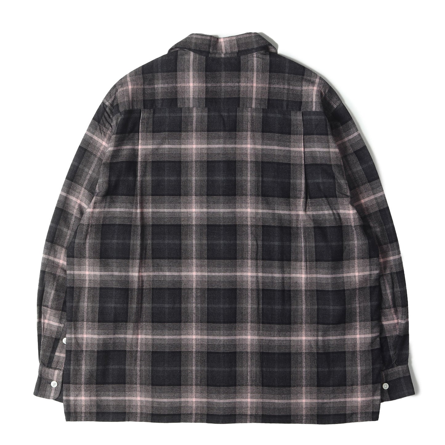 24AW オンブレチェック オープンカラー レーヨン シャツ(OMBRE CHECK OPEN COLLAR SHIRT)