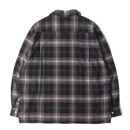 24AW オンブレチェック オープンカラー レーヨン シャツ(OMBRE CHECK OPEN COLLAR SHIRT)