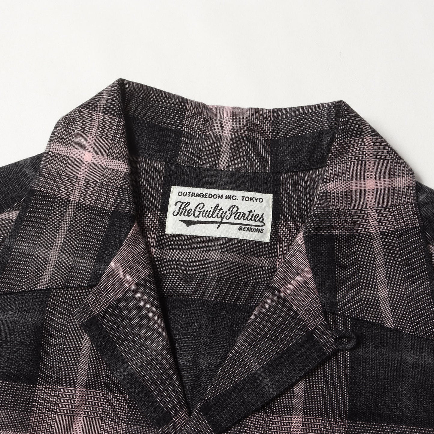 24AW オンブレチェック オープンカラー レーヨン シャツ(OMBRE CHECK OPEN COLLAR SHIRT)