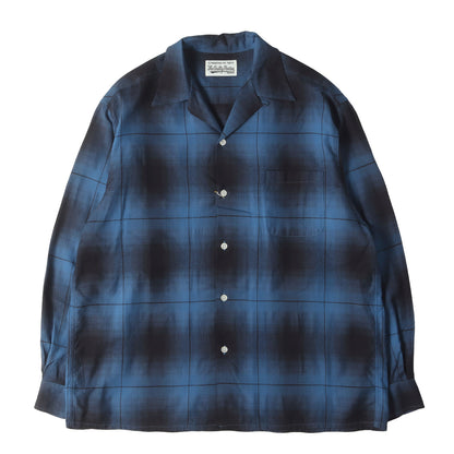 23AW オンブレチェック オープンカラー レーヨン シャツ(OMBRAY CHECK OPEN COLLAR SHIRT L/S)