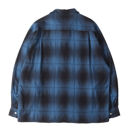 23AW オンブレチェック オープンカラー レーヨン シャツ(OMBRAY CHECK OPEN COLLAR SHIRT L/S)