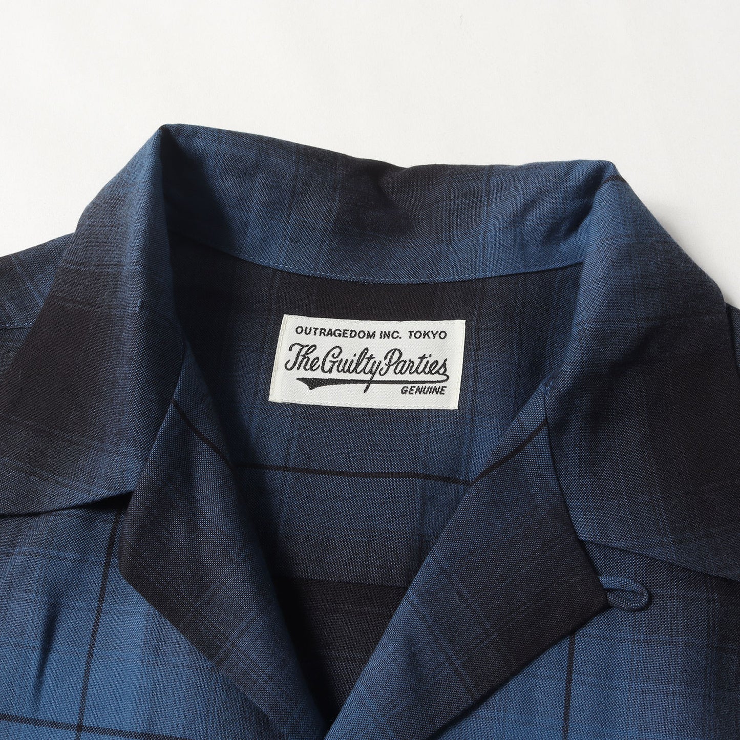 23AW オンブレチェック オープンカラー レーヨン シャツ(OMBRAY CHECK OPEN COLLAR SHIRT L/S)