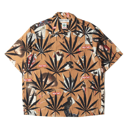 24SS ×HIGHTIMES マリファナ&百鬼夜行図浮世絵 レーヨン アロハシャツ(S/S HAWAIIAN SHIRT)