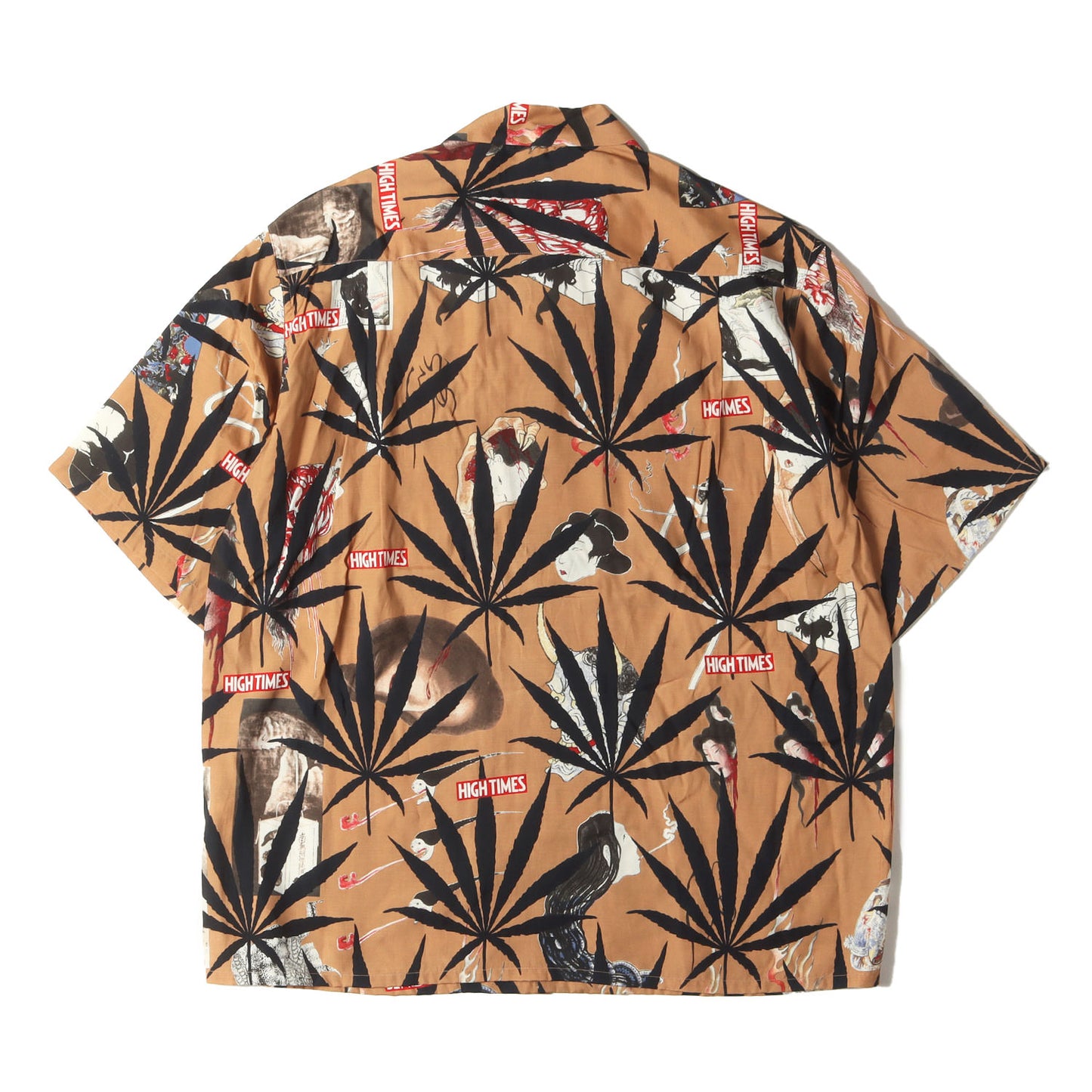 24SS ×HIGHTIMES マリファナ&百鬼夜行図浮世絵 レーヨン アロハシャツ(S/S HAWAIIAN SHIRT)