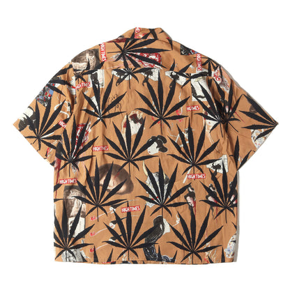 24SS ×HIGHTIMES マリファナ&百鬼夜行図浮世絵 レーヨン アロハシャツ(S/S HAWAIIAN SHIRT)