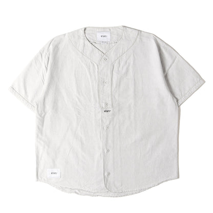 21SS ロゴマーク オックスフォード ベースボールシャツ(LEAGUE SS / COTTON OXFORD)
