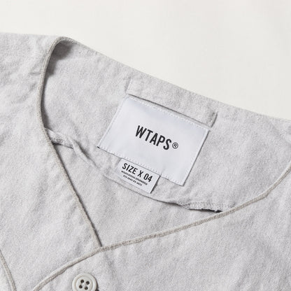 21SS ロゴマーク オックスフォード ベースボールシャツ(LEAGUE SS / COTTON OXFORD)