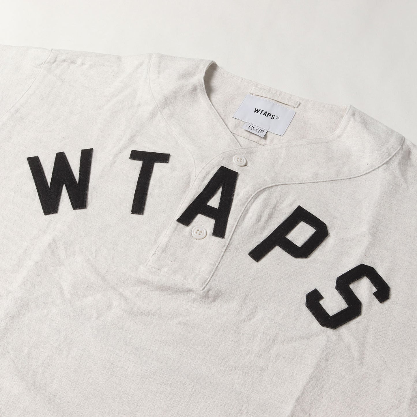 22SS アップリケロゴ フランネル ベースボールシャツ(LEAGUE SS / COTTON FLANNEL)