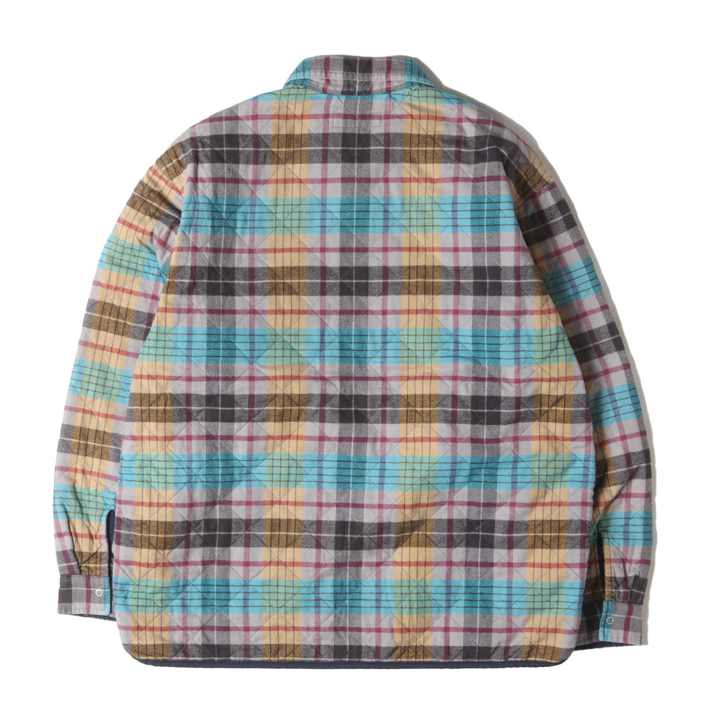 24AW キルティング チェックフランネル ジップ シャツジャケット(Quilted Flannel Zip Up Shirt)