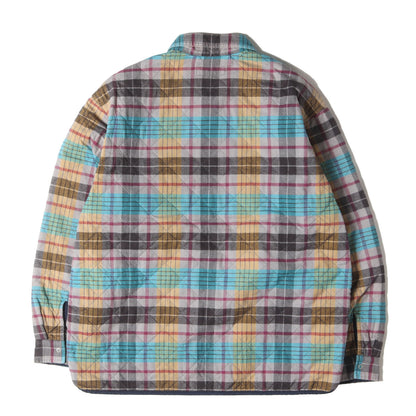 24AW キルティング チェックフランネル ジップ シャツジャケット(Quilted Flannel Zip Up Shirt)
