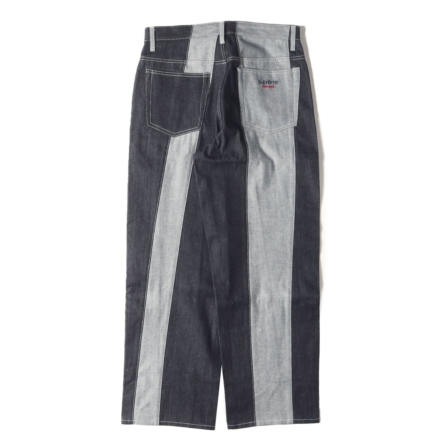 25SS パネルド ストライプ バギー デニムパンツ(Paneled Stripe Baggy Jean)