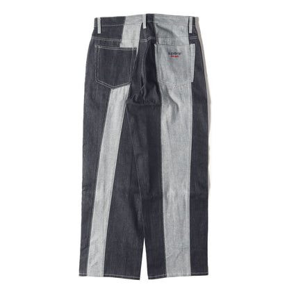 25SS パネルド ストライプ バギー デニムパンツ(Paneled Stripe Baggy Jean)